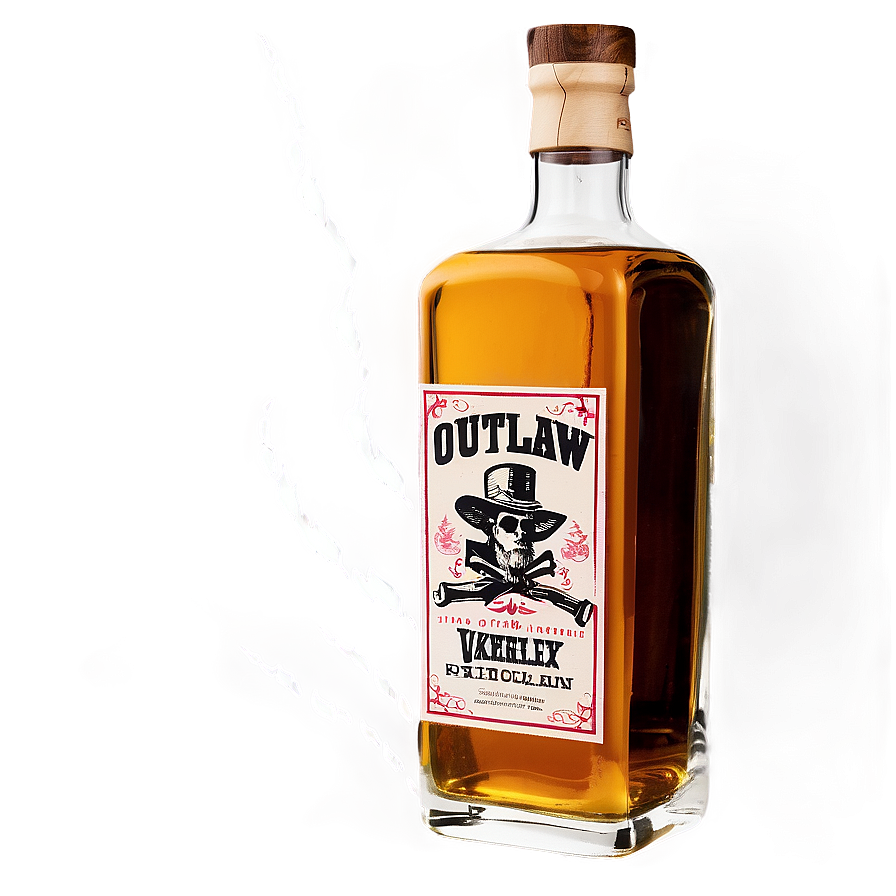 Outlaw Whiskey Bottle Png 06252024