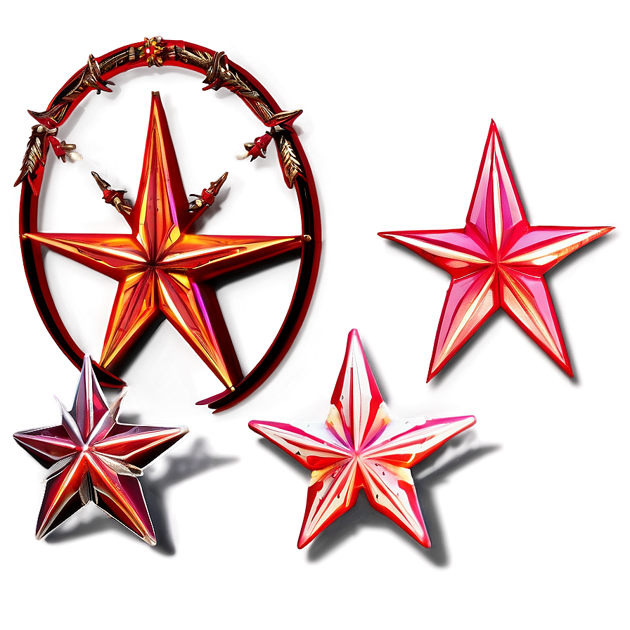 Outline Red Star Png 65