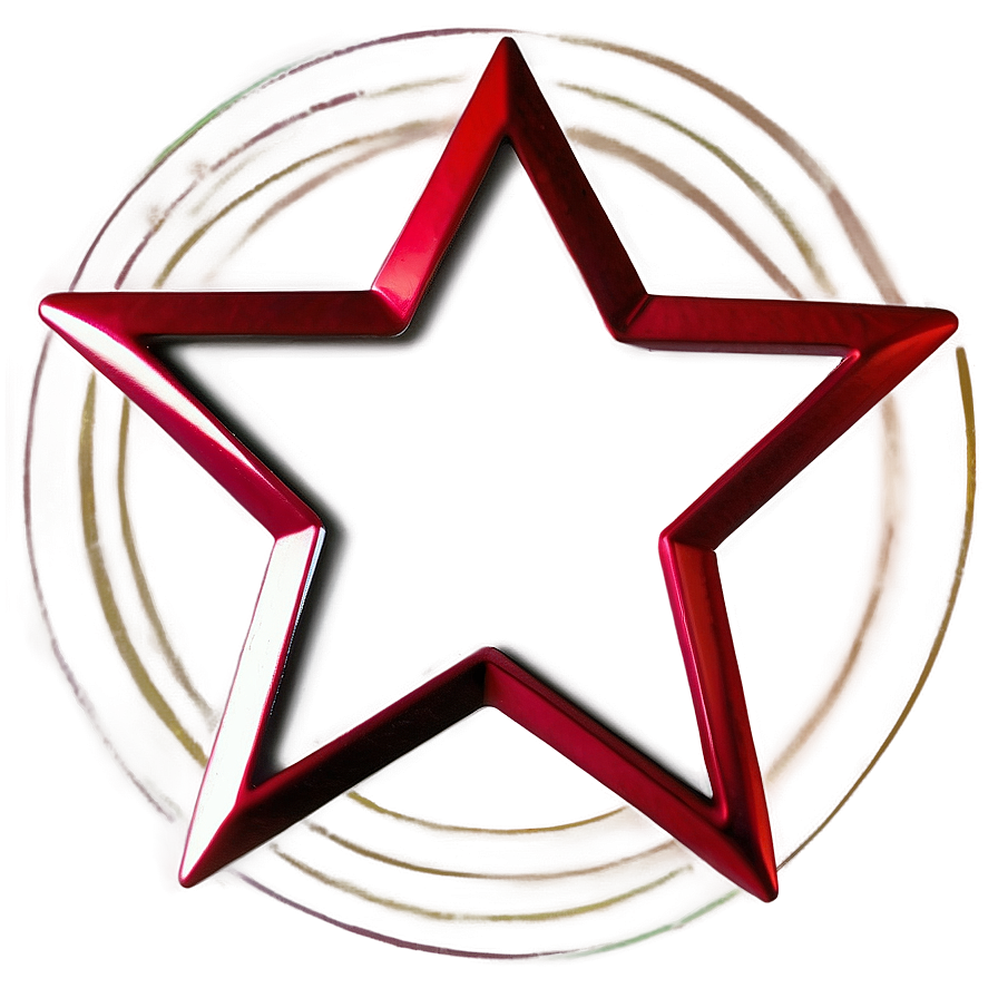 Outline Red Star Png Dkn31