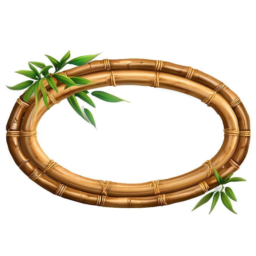 Oval Bamboo Frame Png 05252024