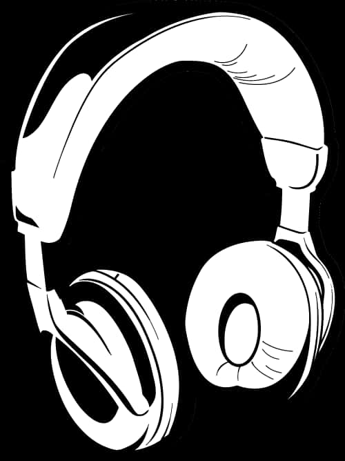 Over Ear Headphones Vector Illustration