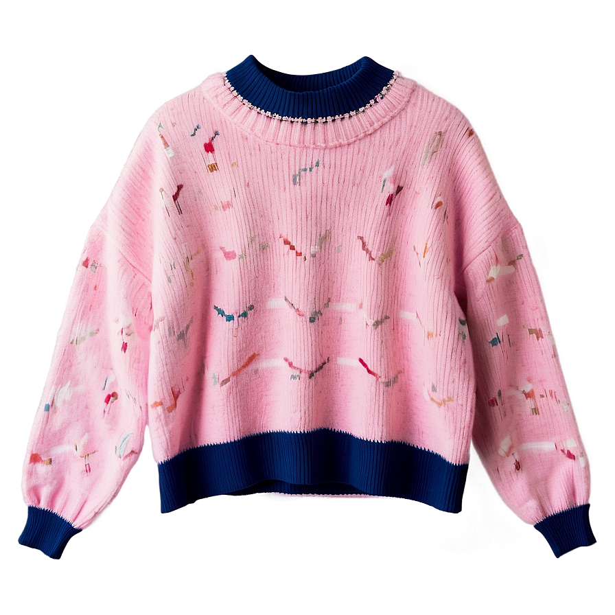 Oversized Pink Sweater Png 06292024