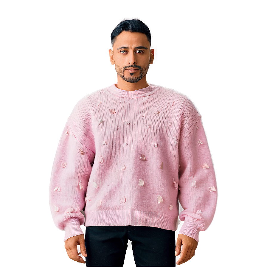 Oversized Pink Sweater Png Lev