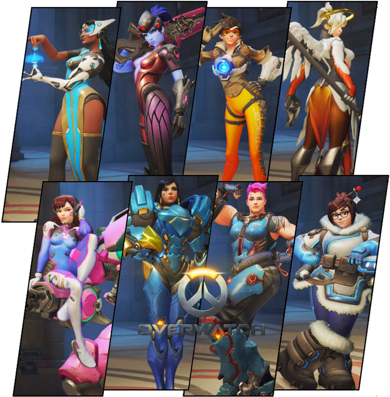 Overwatch Heroes Collage