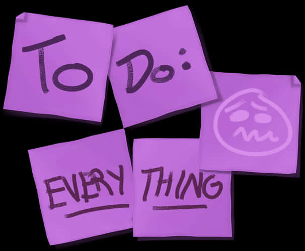 Overwhelmed To Do List Sticky Notes