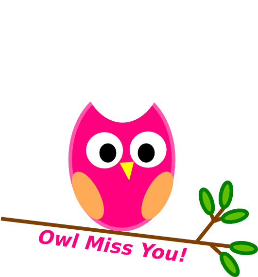 Owl Miss You Farewell Graphic