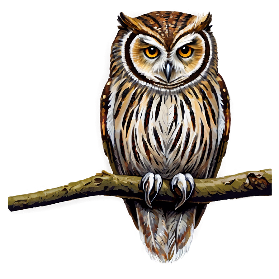Owl On Branch Png Qst