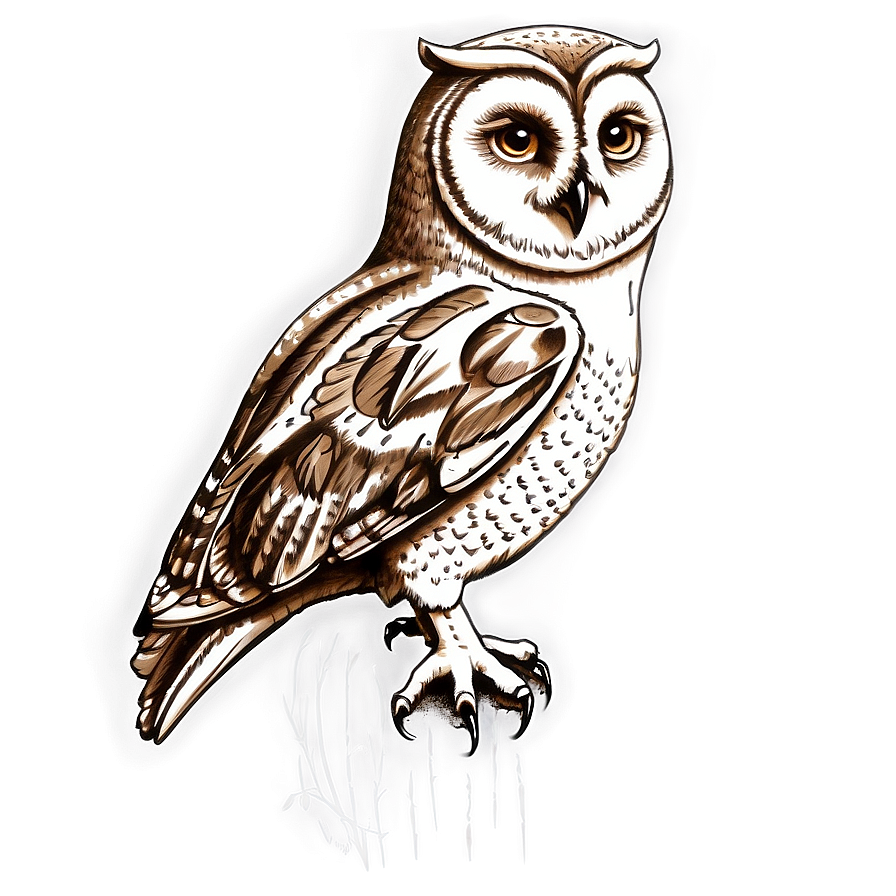 Owl Sketch Png 05062024