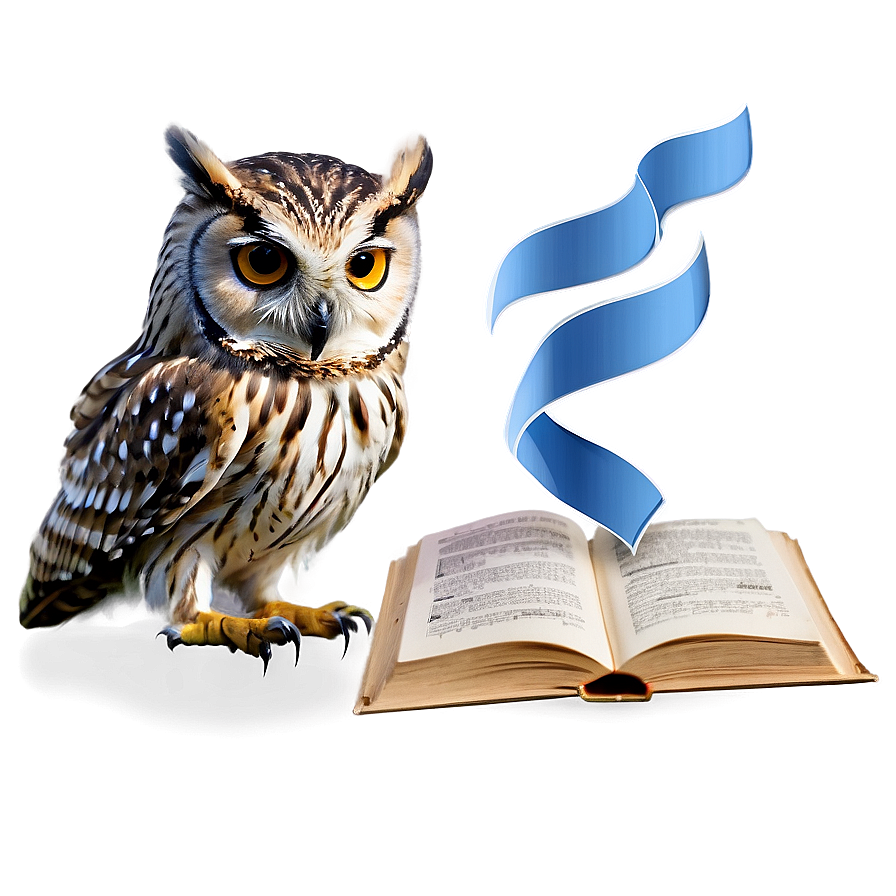 Owl With Book Png 54