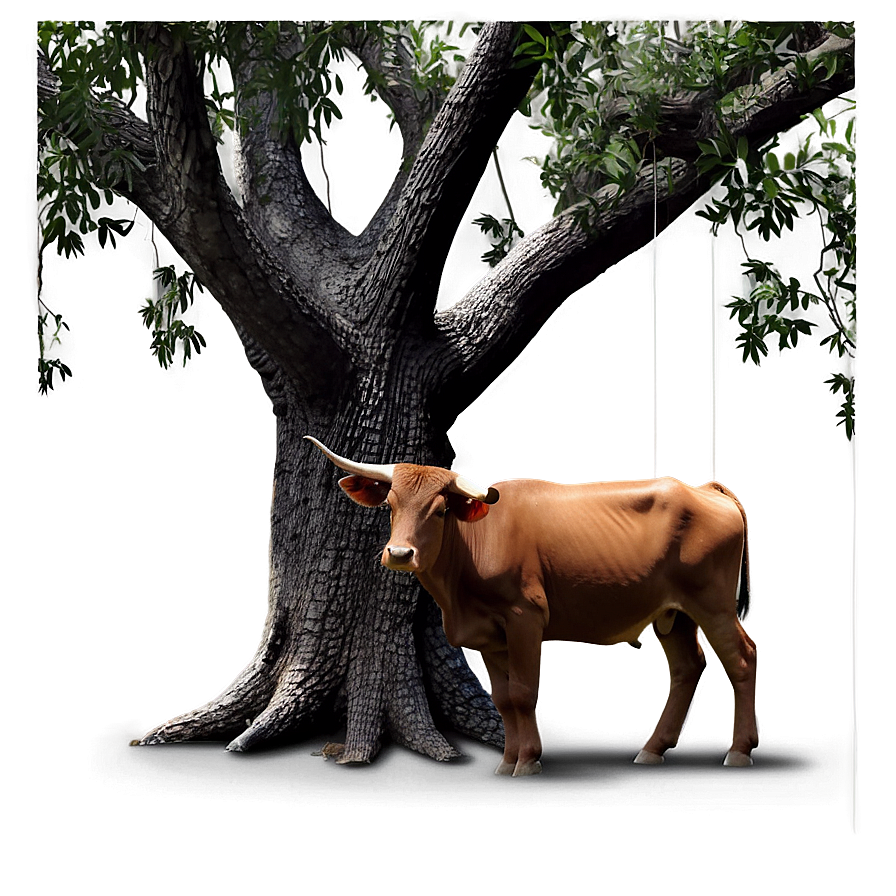 Ox Under Tree Png 45