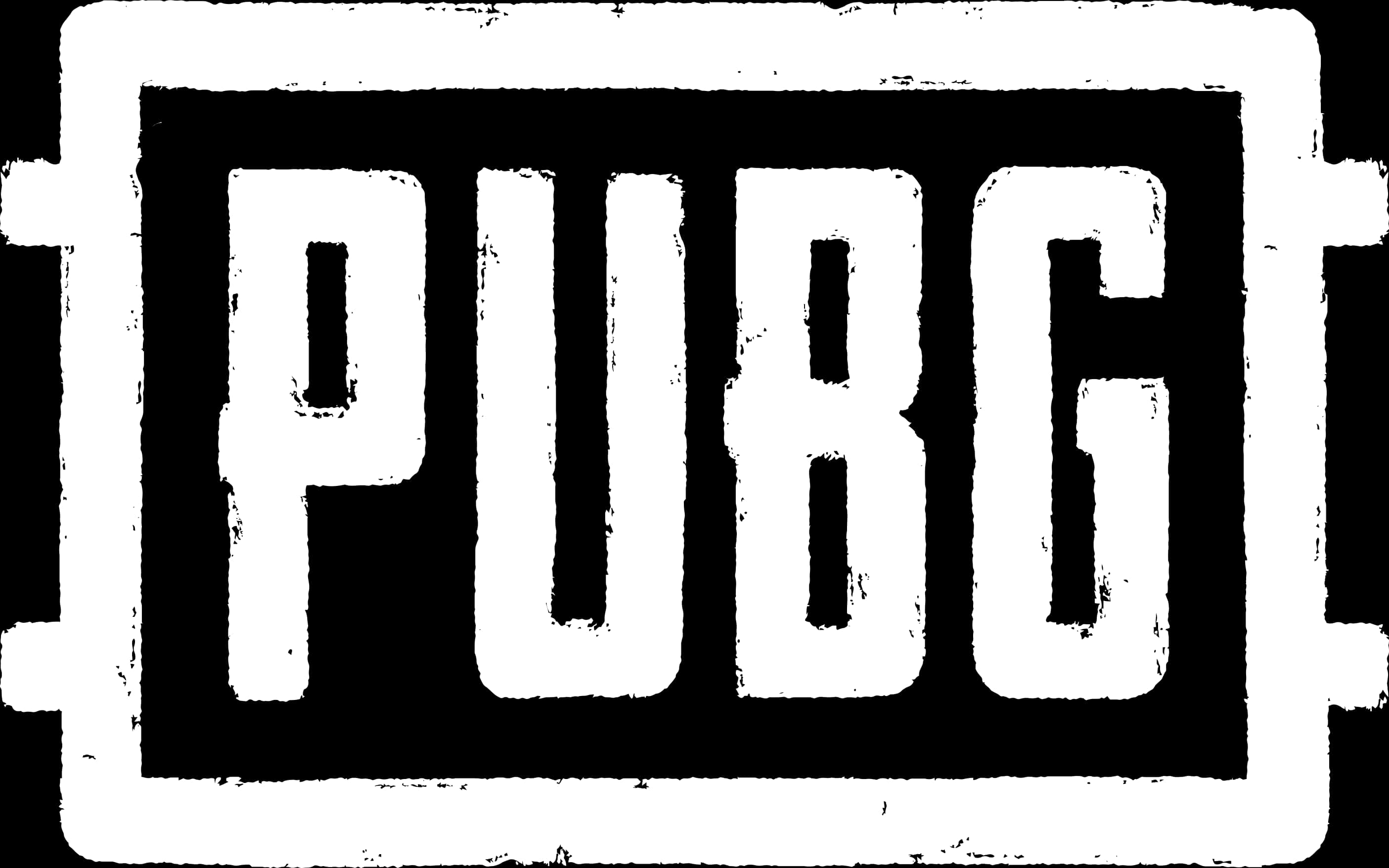 P U B G Game Logo Blackand White