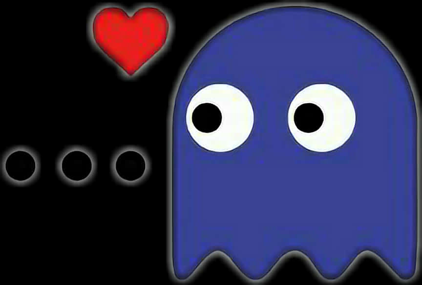 Pacman Blue Ghost Love