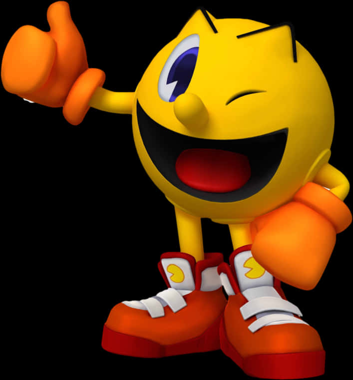 Pacman Thumbs Up Character