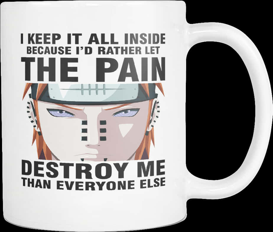 Pain Quote Anime Mug