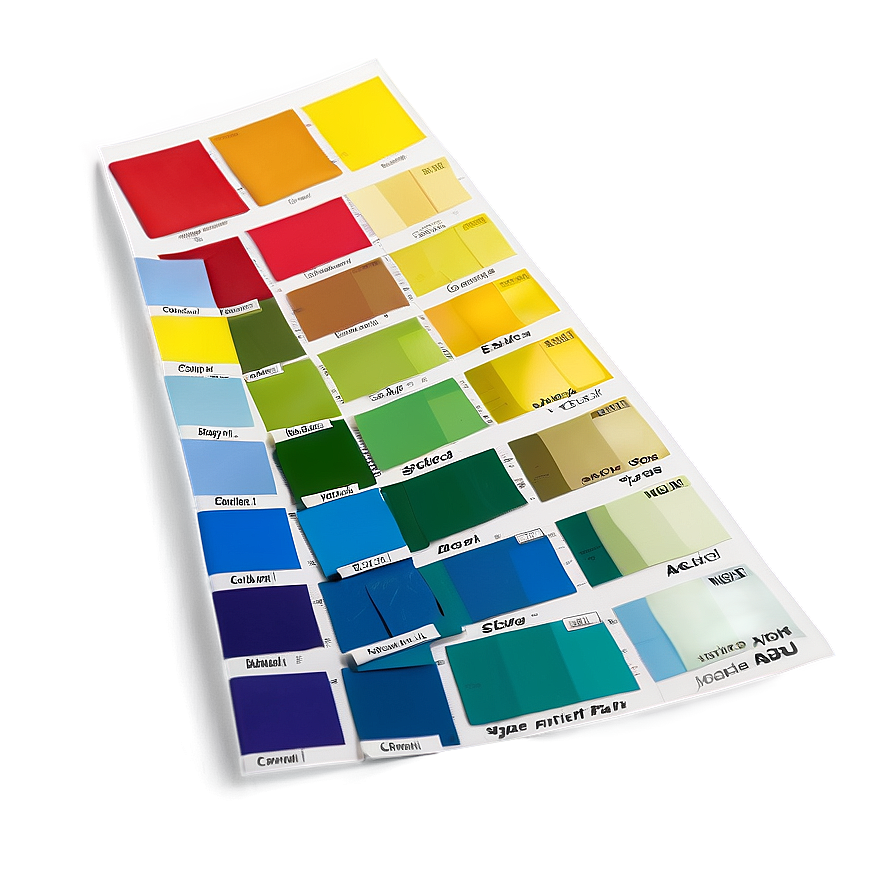 Paint Swatch Color Chart Png 06282024