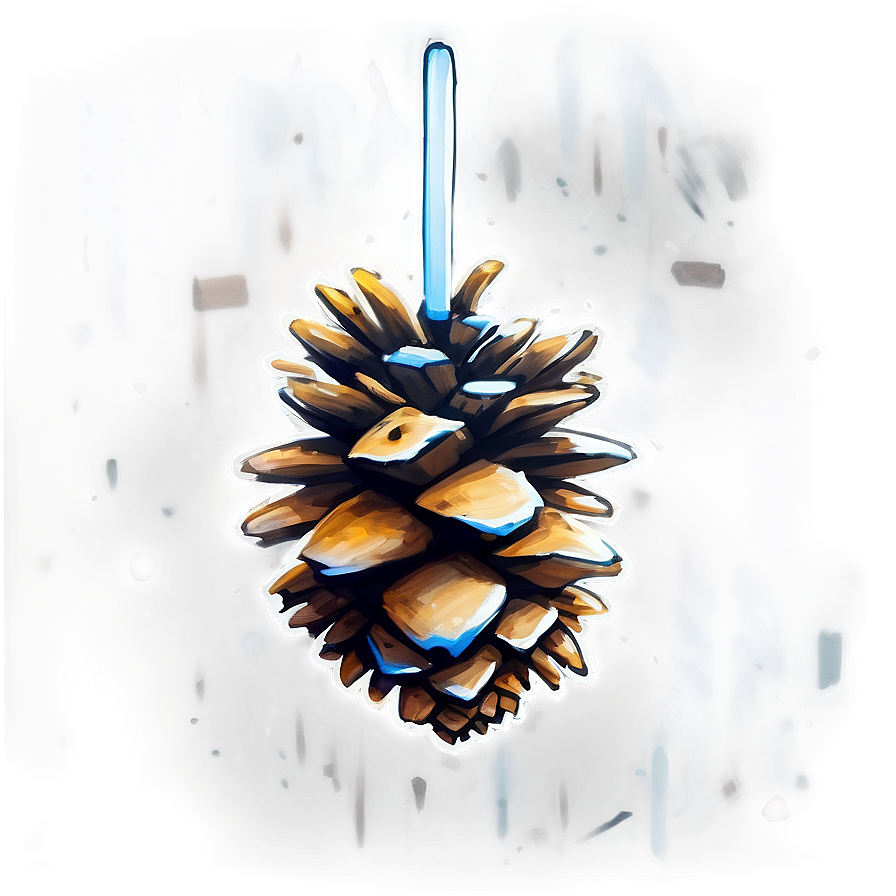 Painted Pinecone Art Png 39