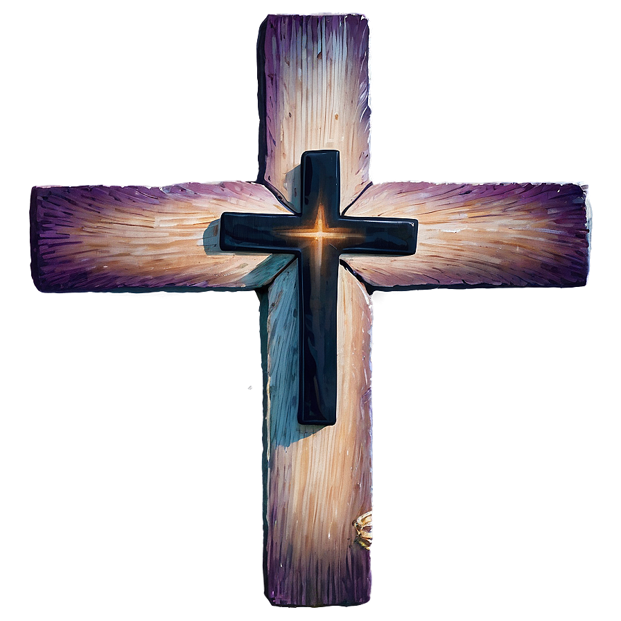 Painted Wooden Cross Png Csv39