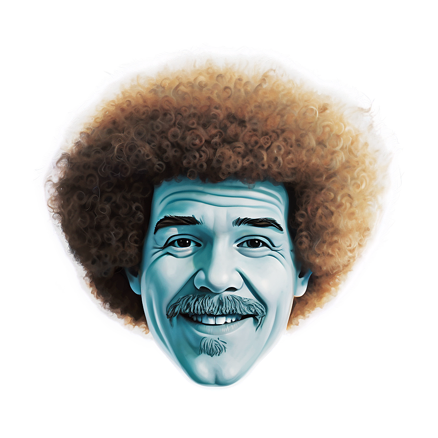 Painter Bob Ross Hairdo Png 06282024