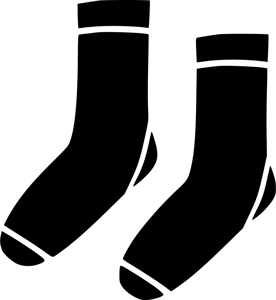 Pairof Black Socks Vector Illustration