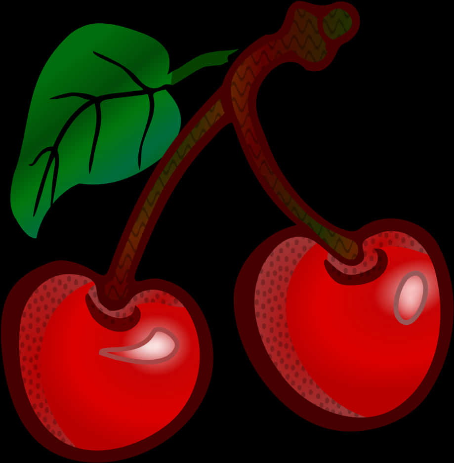 Pairof Cherries Illustration