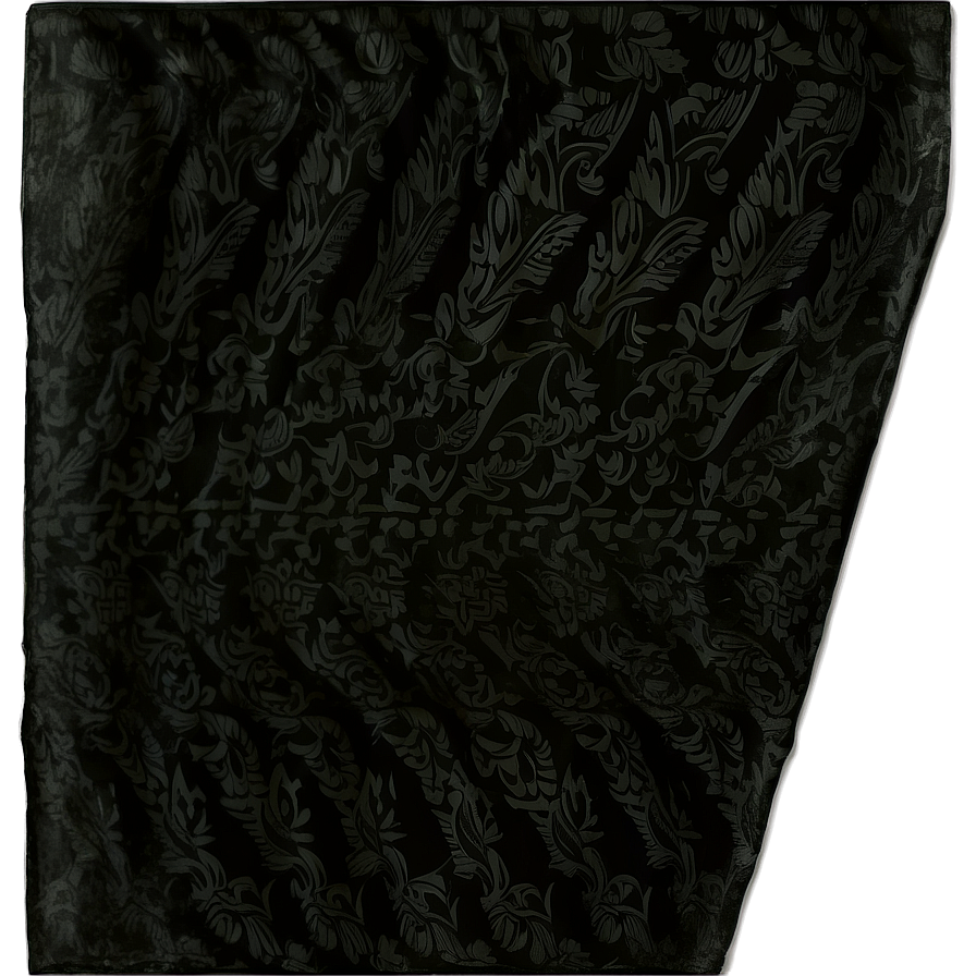 Paisley Black Bandana Png 06122024