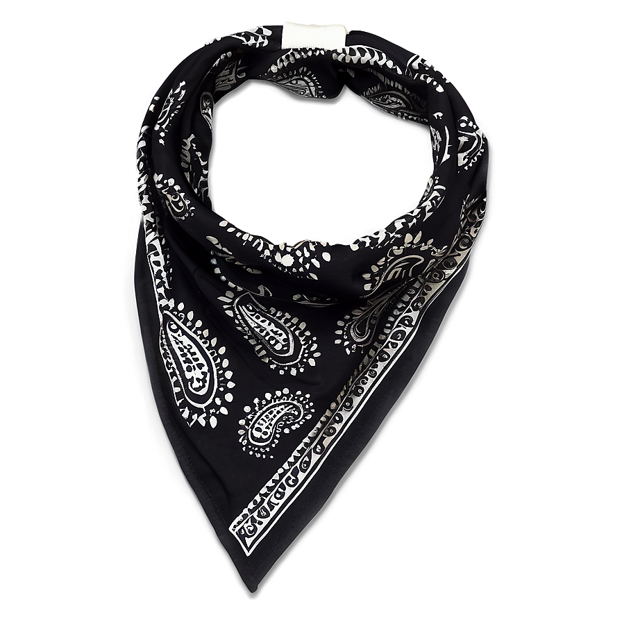 Paisley Black Bandana Png Uow98