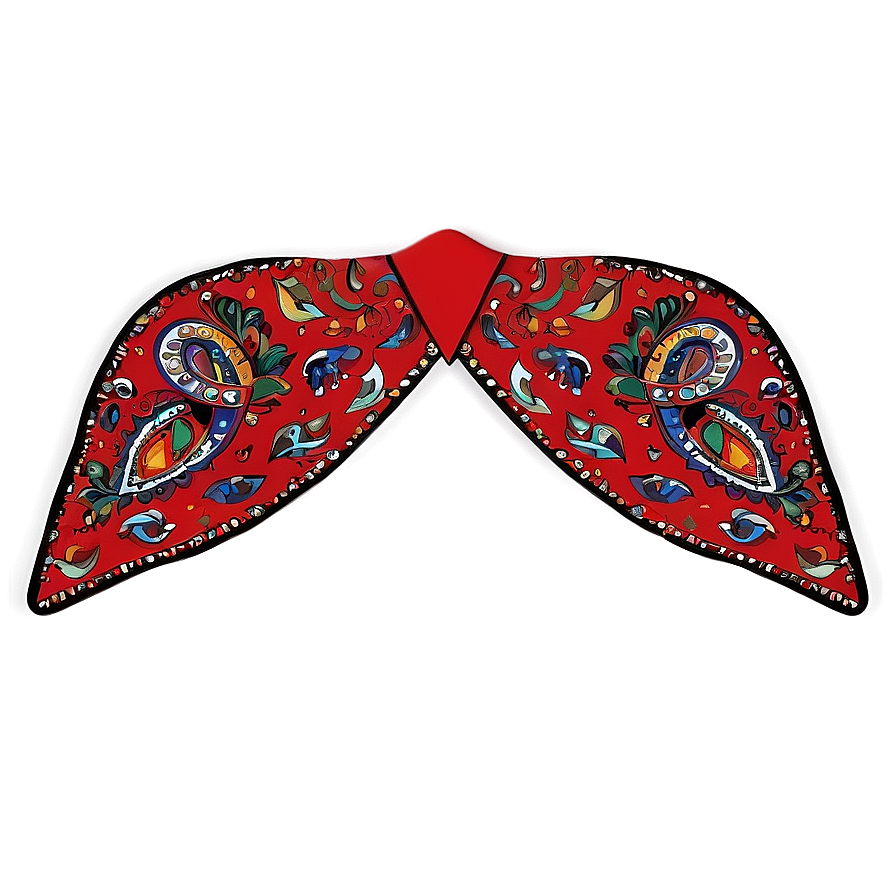 Paisley Red Scarf Png Idg45