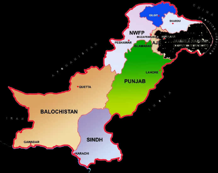 Pakistan Administrative Divisions Map