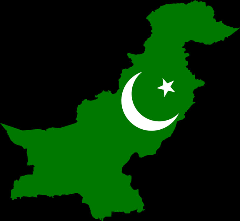 Pakistan Mapwith Flag Design