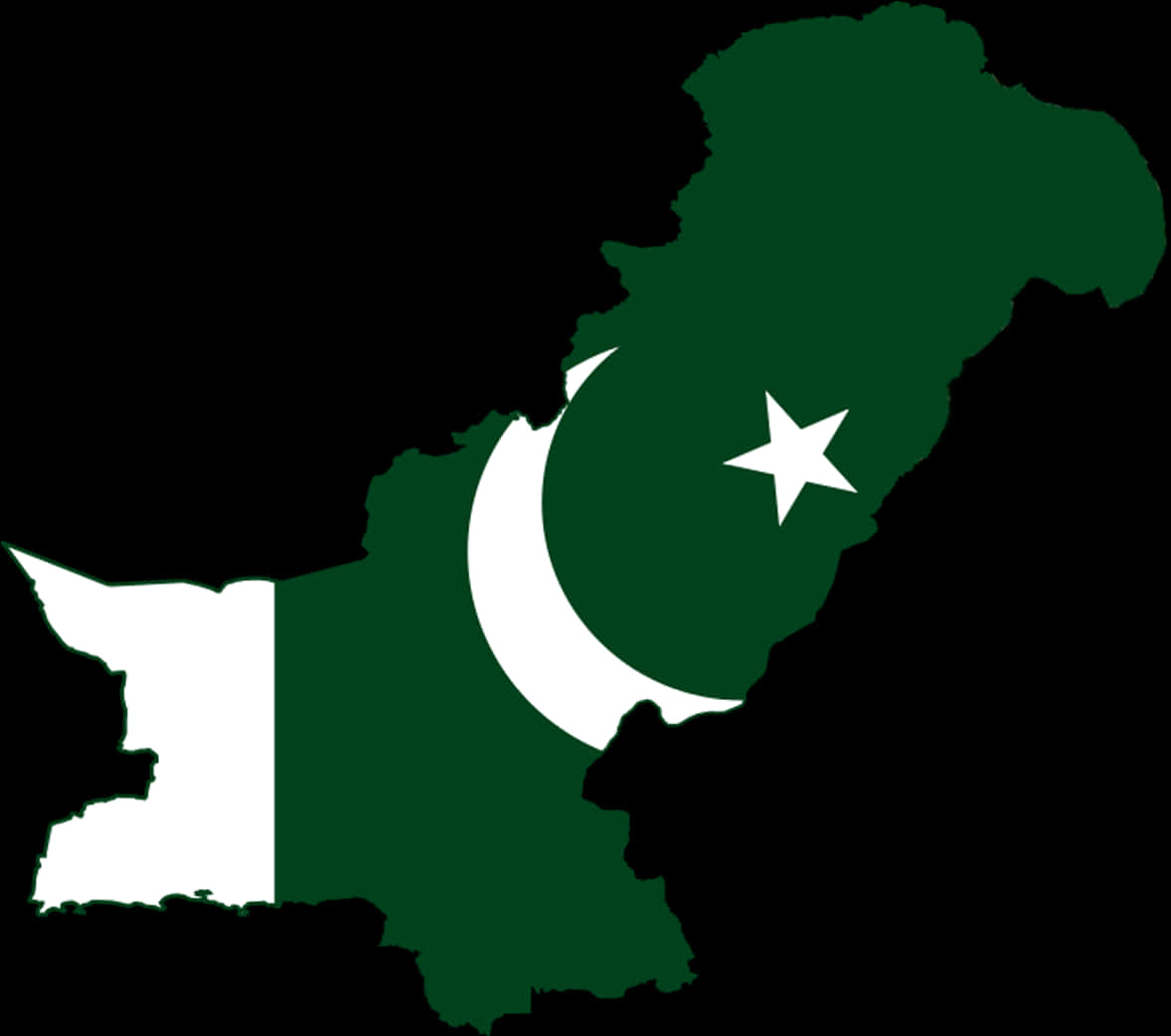 Pakistan Mapwith Flag Design