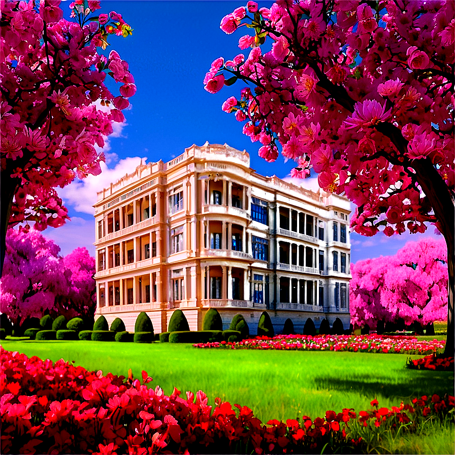 Palace In Spring Bloom Png Qyc65