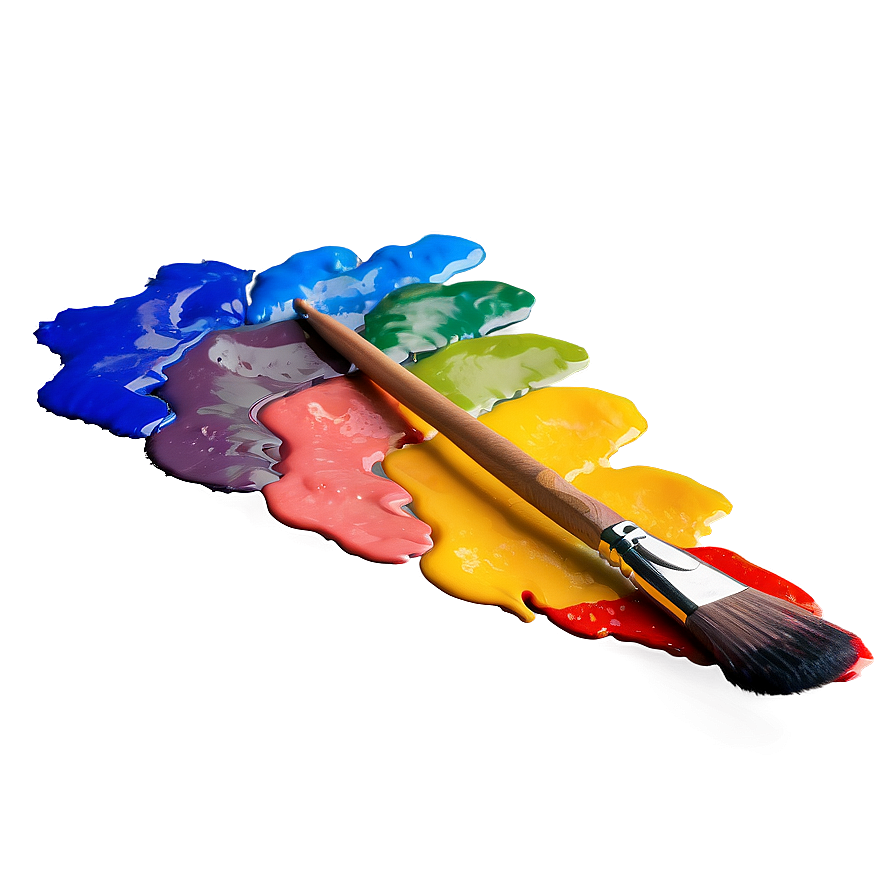 Palette With Paint Brushes Png Bgb42