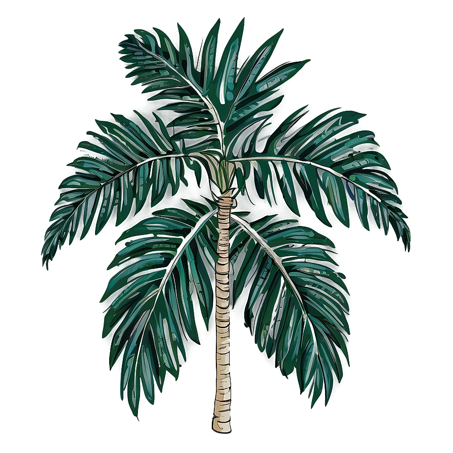 Palm Leaves Drawing Png 90