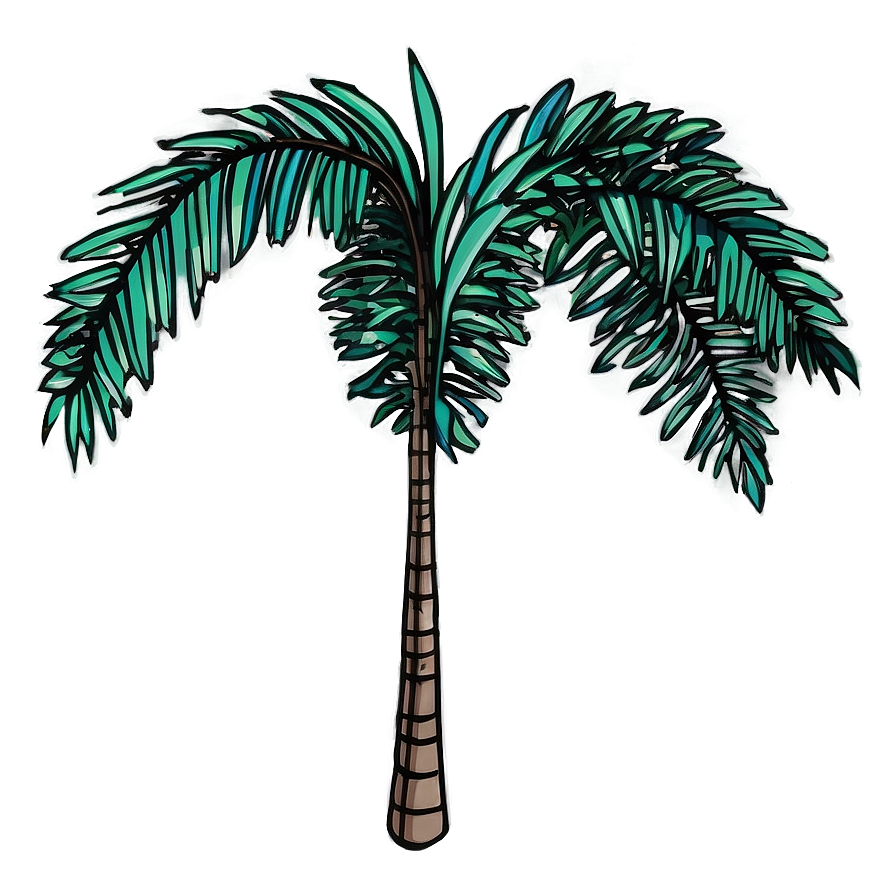 Palm Leaves Outline Png 05252024