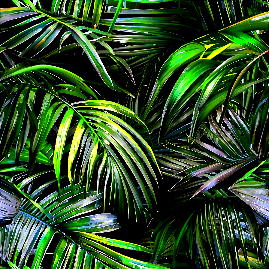 Palm Leaves Seamless Png Aug