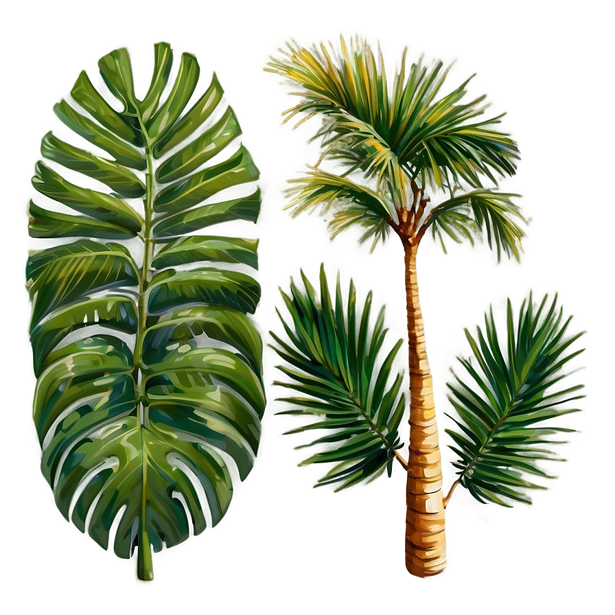 Palm Leaves Sketch Png Ewx47