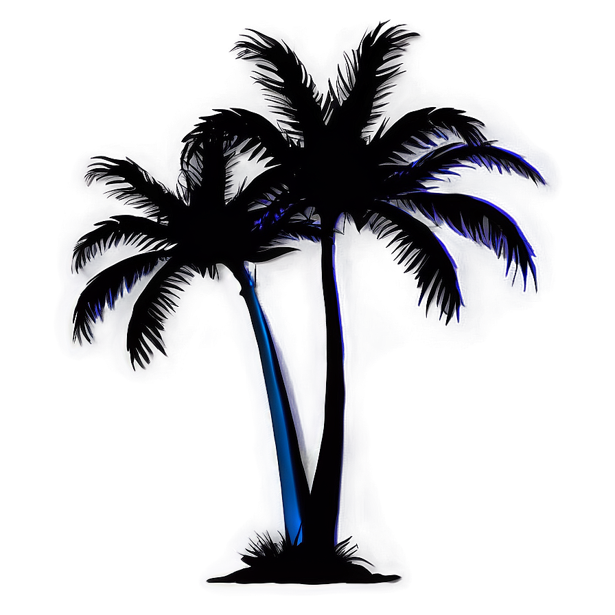 Palm Tree Night Silhouette Png 14