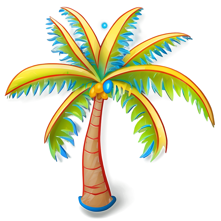 Palm Tree Outline Png 93