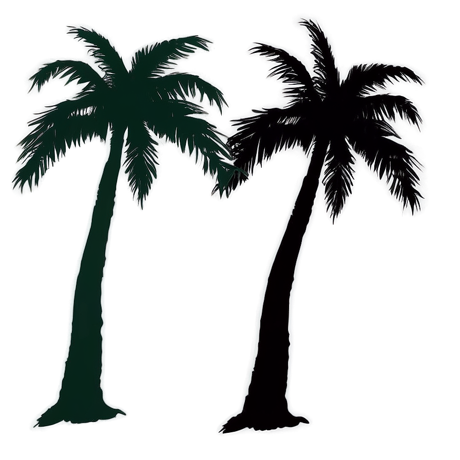 Palm Tree Silhouette Art Png 06262024