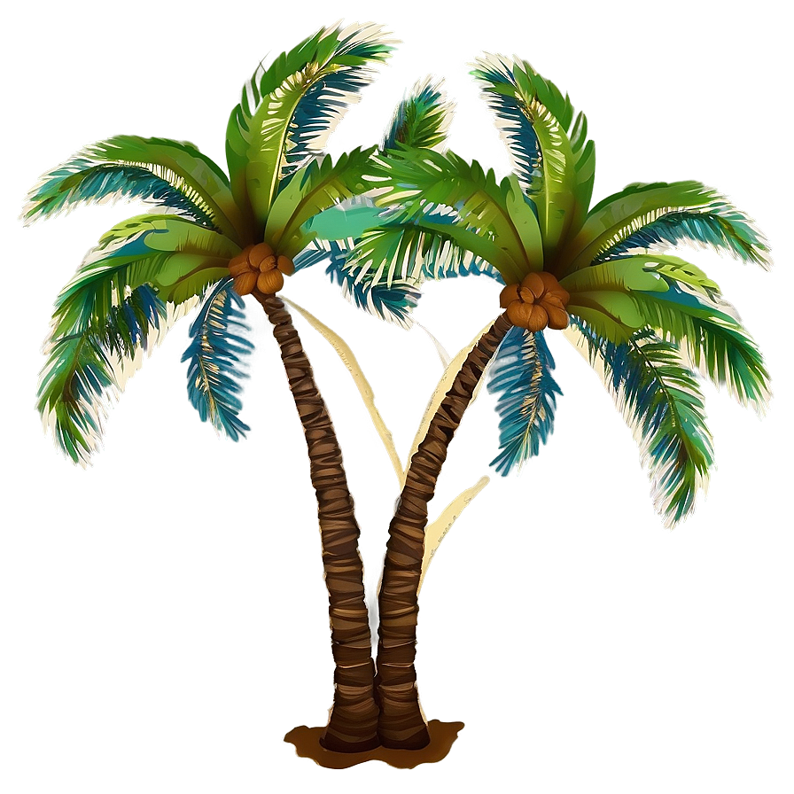 Palm Tree Silhouette Art Png 92