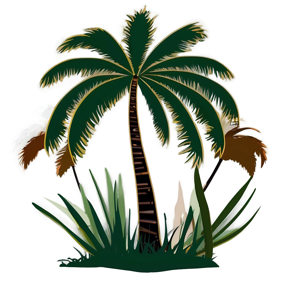 Palm Tree Silhouette Clipart Png Gbj