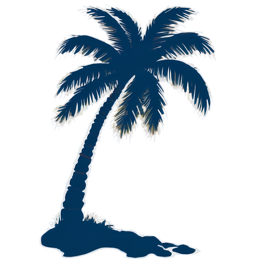 Palm Tree Silhouette On Beach Png 5