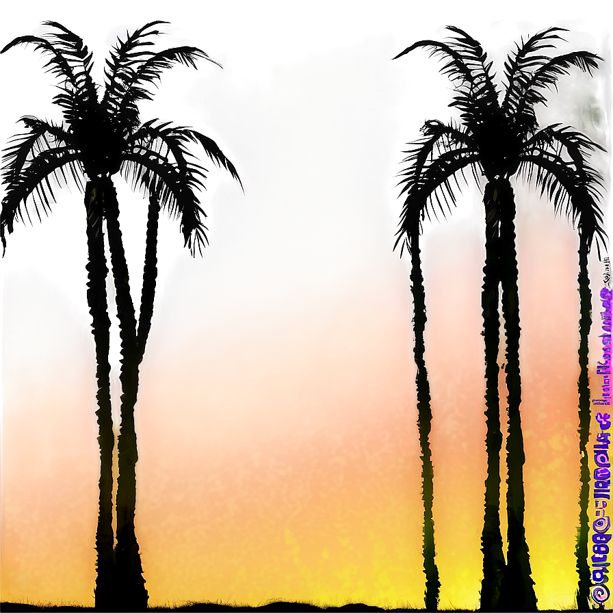 Palm Tree Sunset Background Png Vbj32