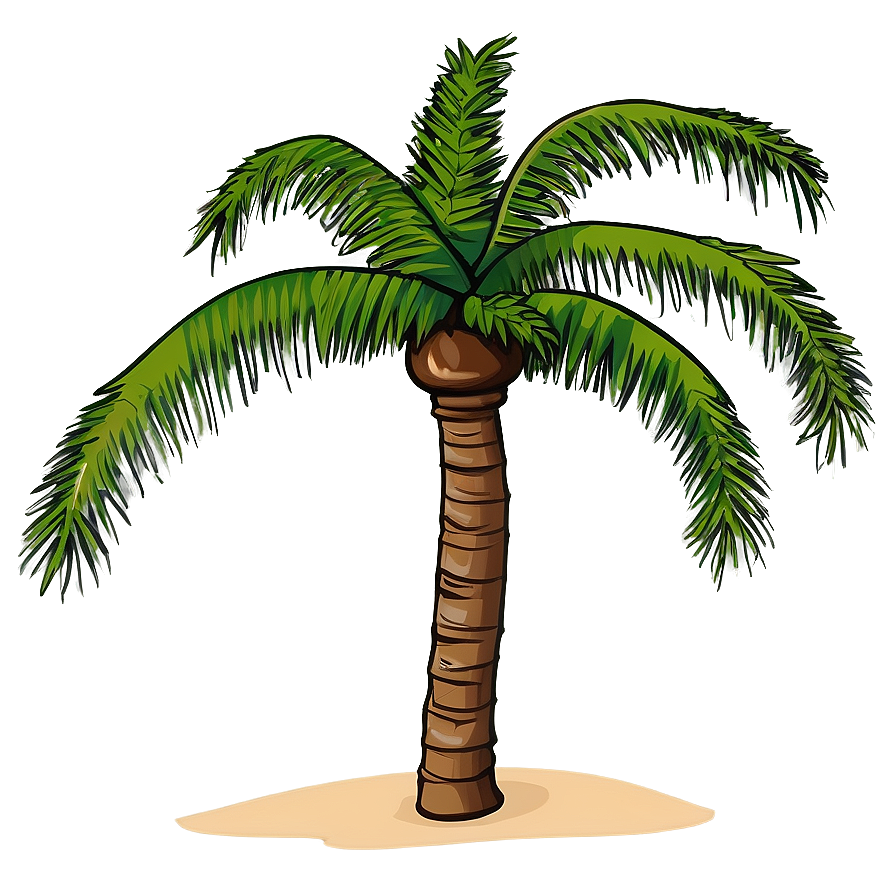 Palm Tree With Coconuts Png Sib47