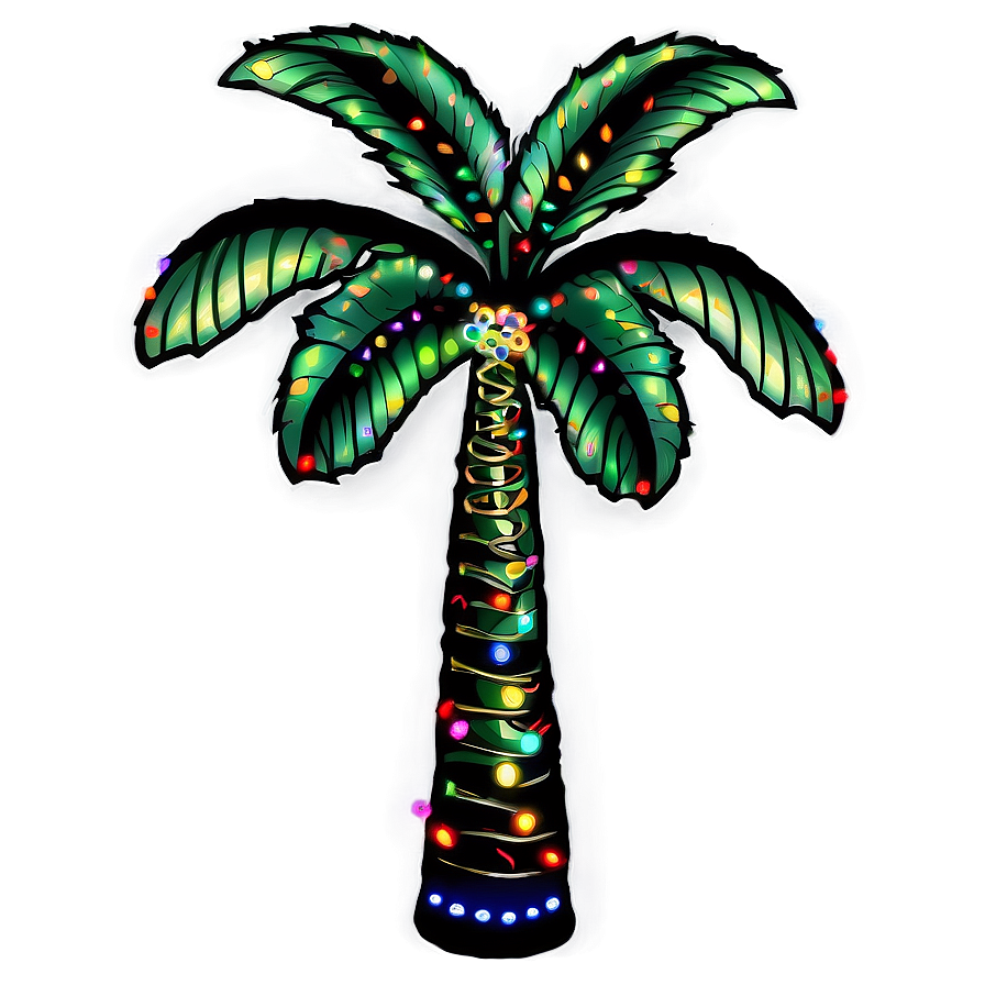 Palm Tree With Lights Png 63