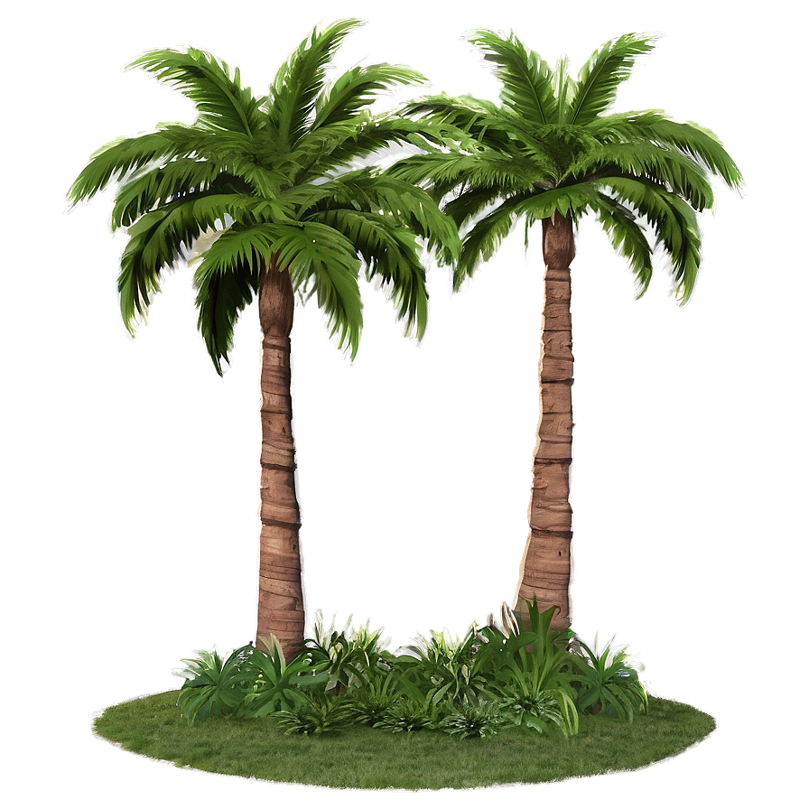 Palm Trees And Mountains Png Wup97