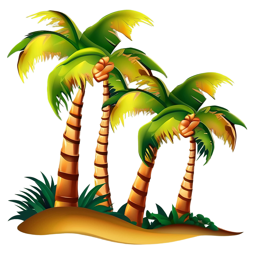 Palm Trees Border Design Png 60