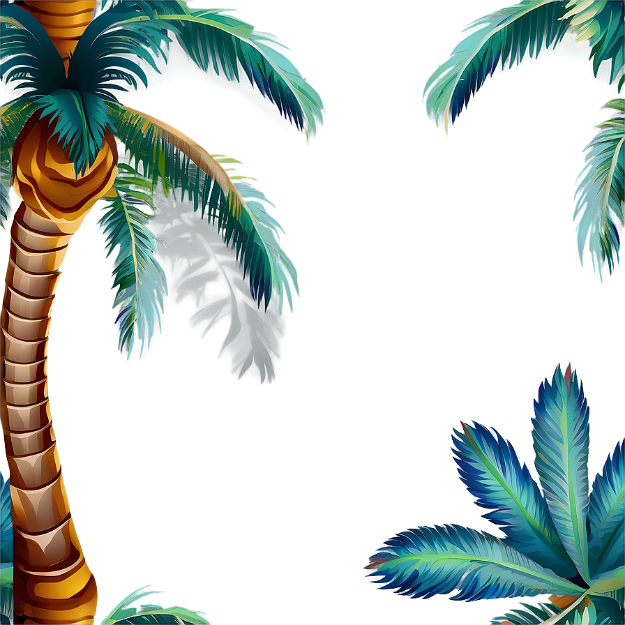 Palm Trees Border Design Png Drf41