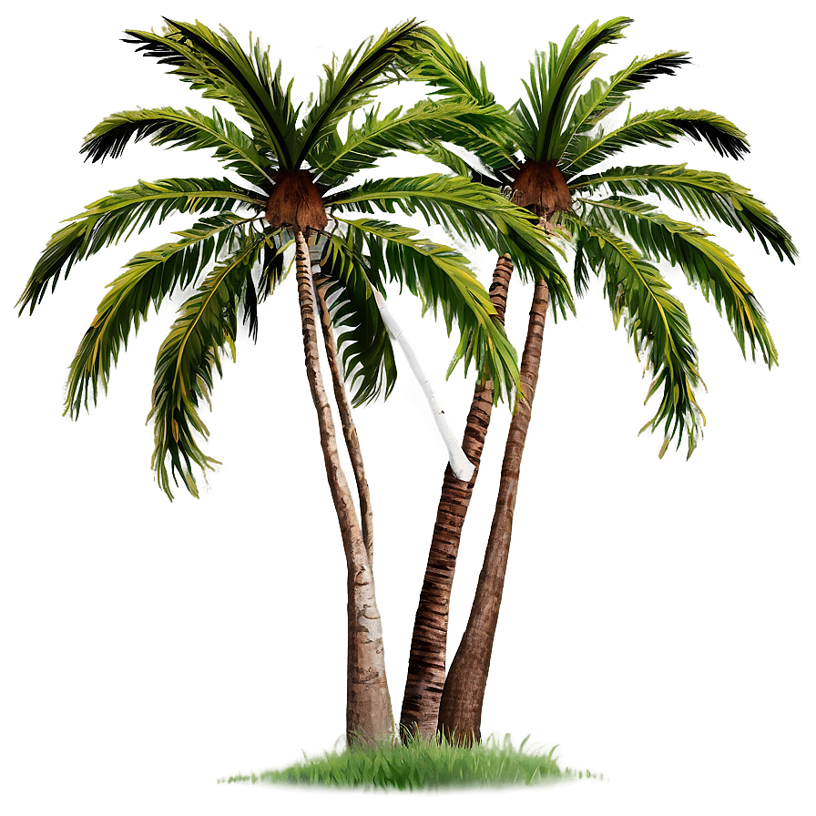 Palm Trees With Birds Png Vvf94