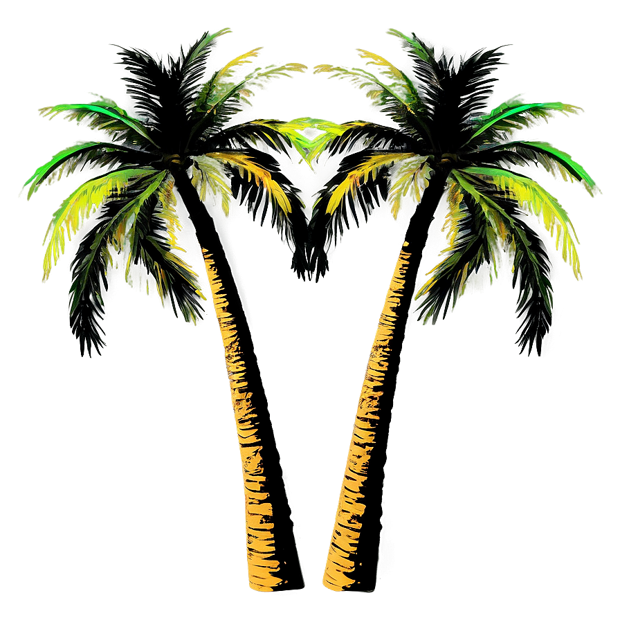 Palm Trees With Sun Flare Png 79